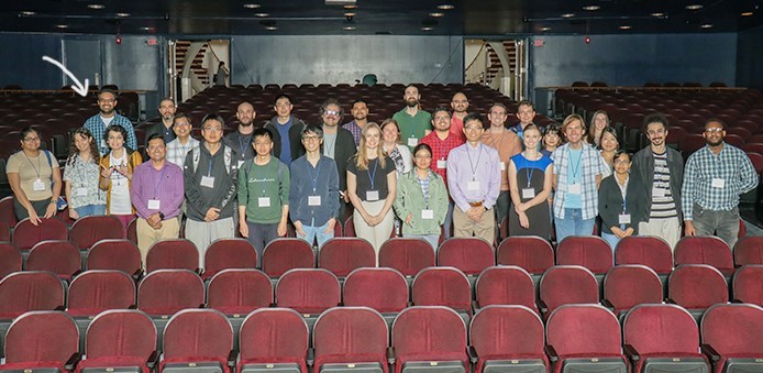 Group picture of all AMS supported students at AIMS 2023